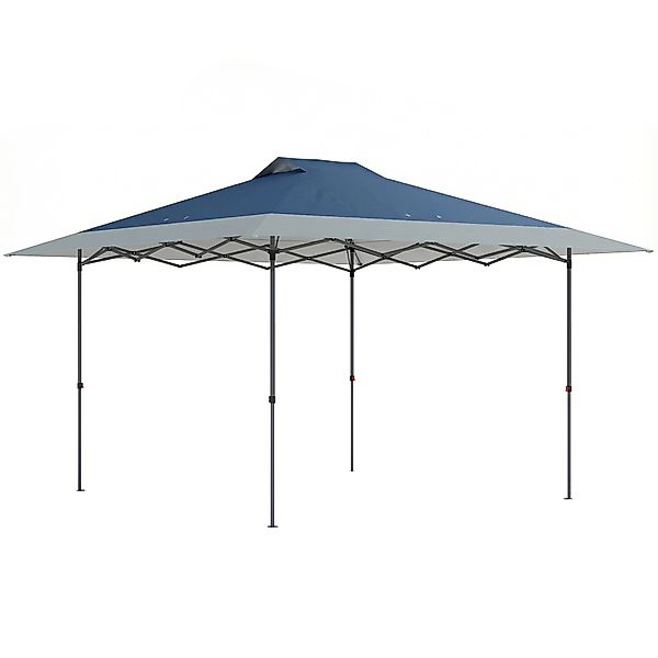 Outsunny Pavillon ca. 4x4m Wasserdicht Winterfest Pop-up Faltpavillon mit E günstig online kaufen