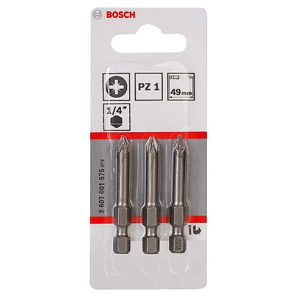 Bosch Schrauberbit Extra Hard PZ1 49 mm 3 Stück günstig online kaufen