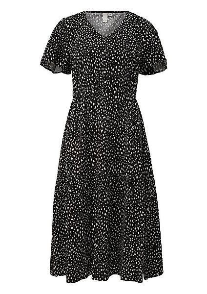 QS Midikleid Kleid Viskosekleid mit All-over-Print günstig online kaufen