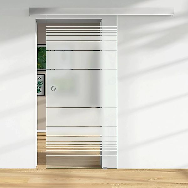 Glasschiebetür ESG Floatglas Dekor Siebdruck 36/05 DIN LI/RE 2060 x 940 x 8 günstig online kaufen