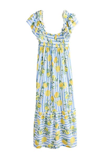 Next Midikleid Midikleid mit Rüschenärmel aus günstig online kaufen