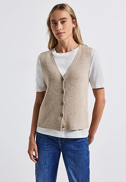 STREET ONE Kurzweste, im angenehmen Materialmix günstig online kaufen