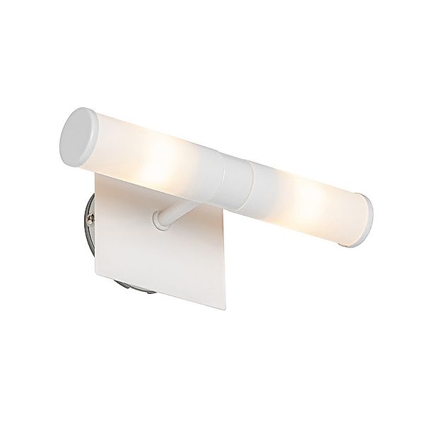 Qazqa Wandleuchte Bath, ohne Leuchtmittel, G9, Weiß, Modern, Stahl, 2-flamm günstig online kaufen