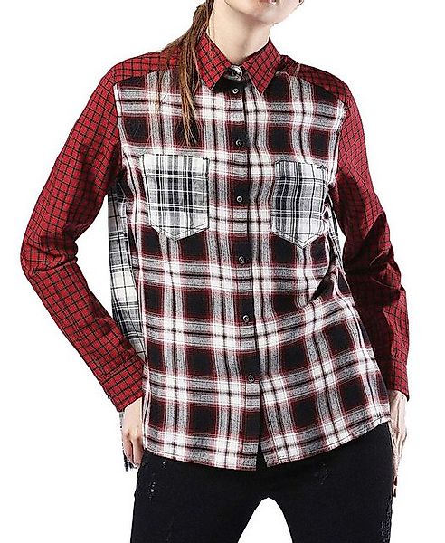 Diesel Kurzarmbluse Diesel C-Eve Camicia Damen Bluse Kariert günstig online kaufen
