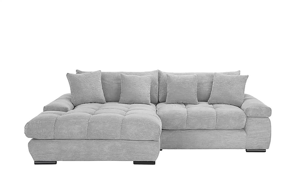 bobb Ecksofa mit trendigem Cordbezug Hella ¦ grau ¦ Maße (cm): B: 303 H: 96 günstig online kaufen