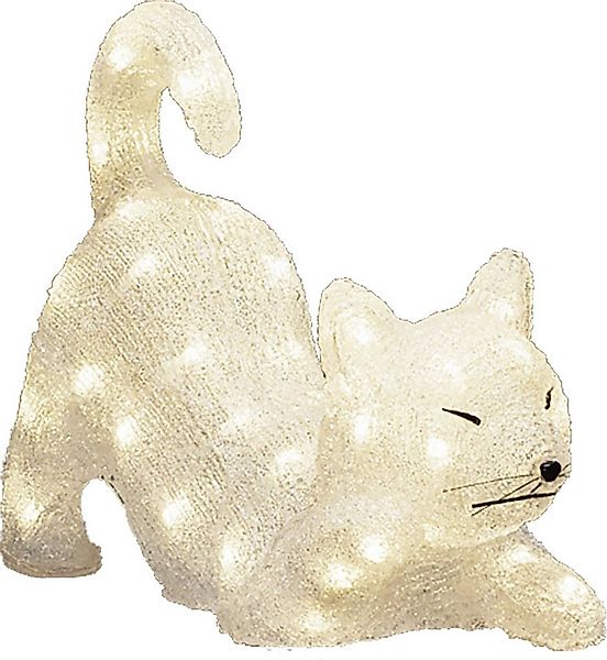 KONSTSMIDE Dekofigur Konstsmide LED Katze Acryl klar 35cm x 14cm x 28cm günstig online kaufen