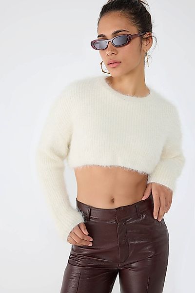 No Matter What Strickpullover Pelziger Crop günstig online kaufen