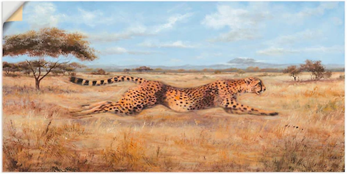 Artland Wandfolie »Laufender Gepard«, Wildtiere, (1 St.), selbstklebend günstig online kaufen