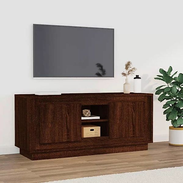 Vidaxl Tv-schrank Braun Eichen-optik 102x35x45 Cm Holzwerkstoff günstig online kaufen