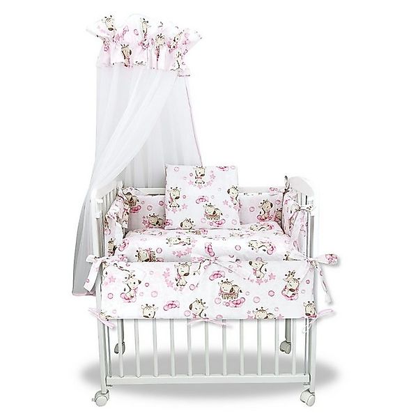 Baby-Delux Beistellbett Babybett Giraffe Rosa, 10-tlg., Stillbett 90x40 wei günstig online kaufen