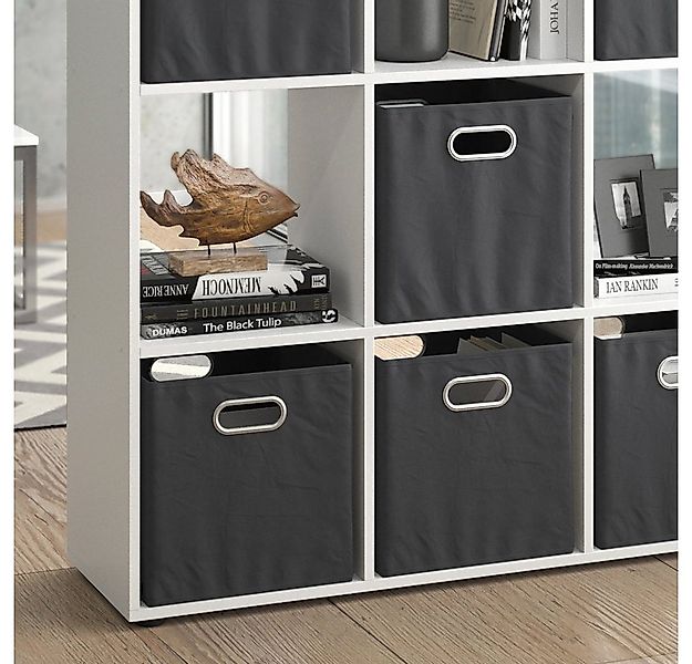 Vicco Raumteiler Nove, Weiß, 104 x 108 cm mit 6 Faltboxen, 1-tlg. günstig online kaufen