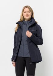 Jack Wolfskin 3-in-1-Funktionsjacke "BERGLAND 3IN1 JKT W" mit Kapuze günstig online kaufen