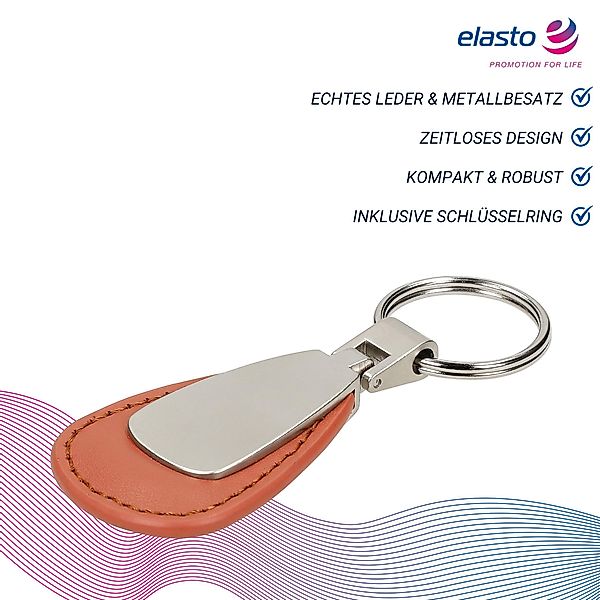 elasto Schlüsselanhänger Schlüsselanhänger "Cardiff" oval günstig online kaufen