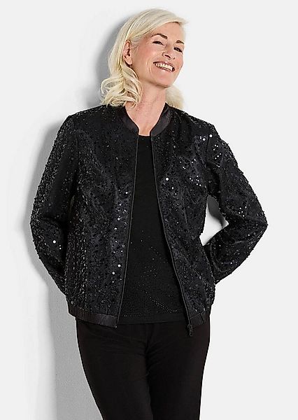 GOLDNER Outdoorjacke Perlenjacke mit Pailletten Eleganter Satinblouson mit günstig online kaufen