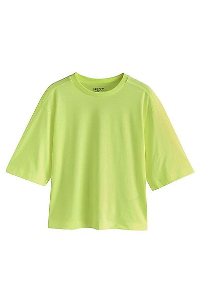 Next T-Shirt Kastiges Relaxed Fit T-Shirt mit halblangen Ärmeln (1-tlg) günstig online kaufen