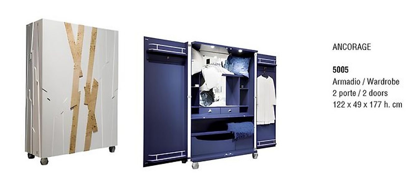 JVmoebel Kleiderschrank Schränke Echtholz Massiv Kleiderschränke Schrank Mö günstig online kaufen