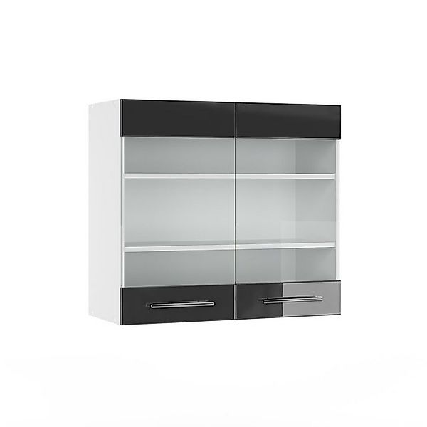 Vicco Küchenglasschrank Fame-Line Glashängeschrank Anthrazit Hochglanz/Weiß günstig online kaufen