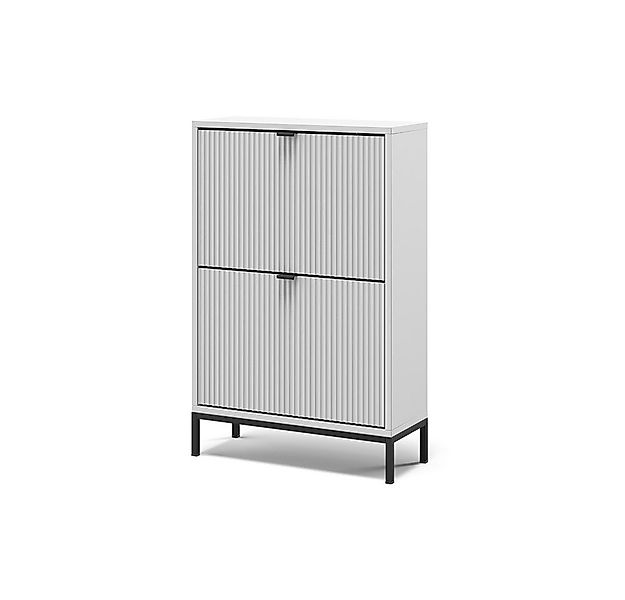 Vicco Schuhkipper Eliza, Weiß, 60 x 92 cm mit 2 Klappschubladen günstig online kaufen