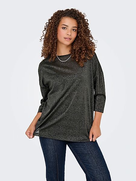 ONLY 3/4-Arm-Shirt "ONLSILVERY GLAMOUR LUREX 3/4 TOP JRS", mit Glitzer-Effe günstig online kaufen