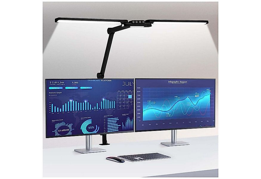 Qualra LED Schreibtischlampe Schreibtischlampe LED Dimmbar 5 Farbmodi 24W K günstig online kaufen