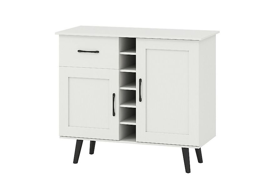 KOMFOTTEU Küchenbuffet Sideboard Weinschrank mit Schublade & 2 Türen günstig online kaufen