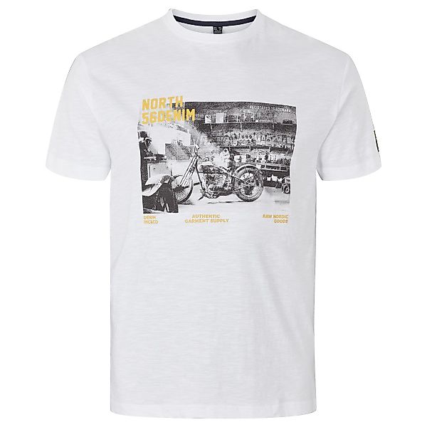 North T-Shirt mit Print Farbe weiß Größe: 3XL günstig online kaufen