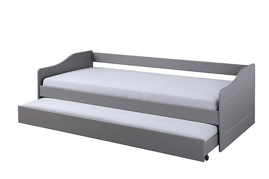 ebuy24 Bett Leonie23 Bett 90x200cm mit 1 ausziehbares Bett gra günstig online kaufen