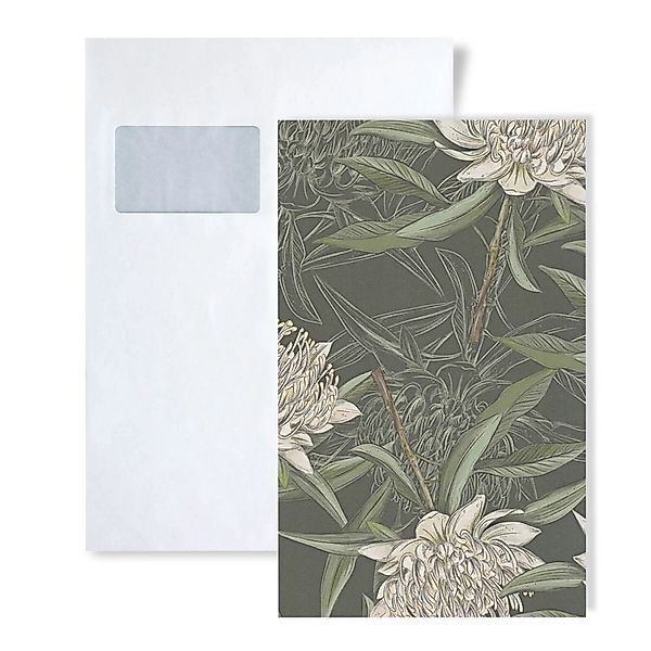 PROFHOME 1 MUSTERSTÜCK S-394321-GU DIN A4 MUSTER der Floralen Tapete günstig online kaufen