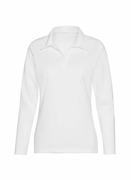 Trigema Poloshirt "TRIGEMA Langarm Poloshirt ohne Knopfleiste" 1 Stk. tlg. günstig online kaufen
