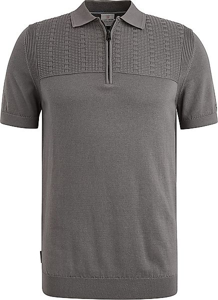 Cast Iron Half-Zip Polo Structure Anthrazit - Größe L günstig online kaufen