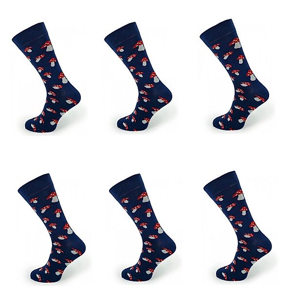 Aurellie Socken Socken mit Pilzmuster Herrensocken günstig online kaufen