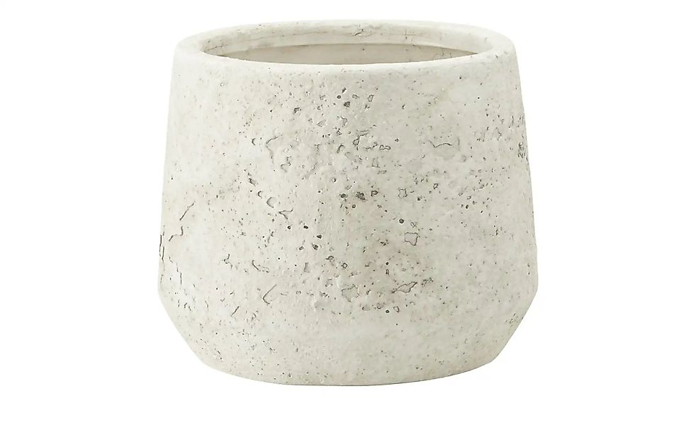 HOME STORY Übertopf   ¦ creme ¦ Steinzeug ¦ Maße (cm): H: 11  Ø: 13.5 Acces günstig online kaufen