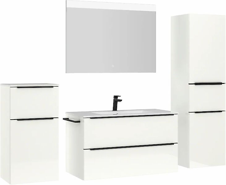 nobilia Badmöbel-Set "Levere" vormontiert, mit Soft-Close, 4 Stk. tlg. günstig online kaufen