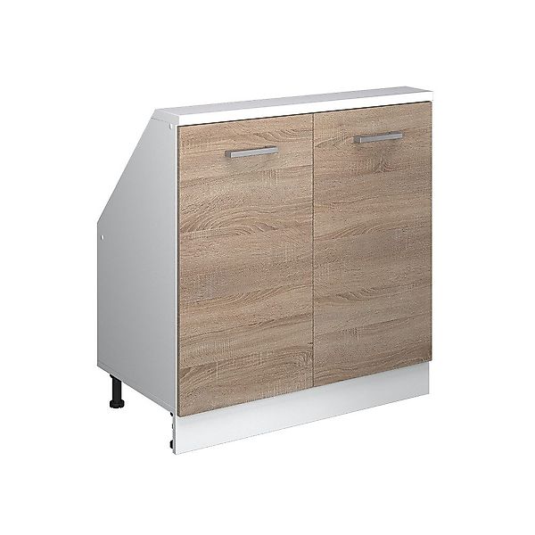 Vicco Unterschrank R-Line, Sonoma/Weiß, 80 cm günstig online kaufen
