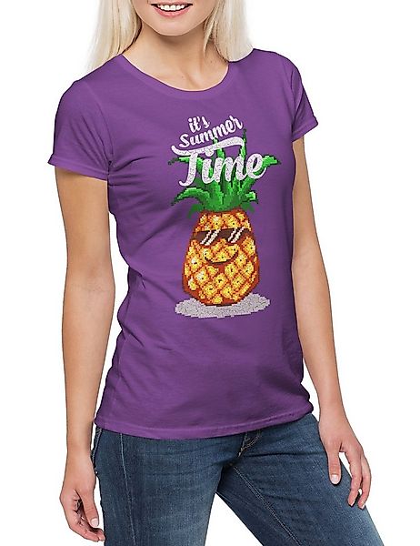 Urban Backwoods Print-Shirt Pineapple Summer Time Damen T-Shirt Ananas Cock günstig online kaufen