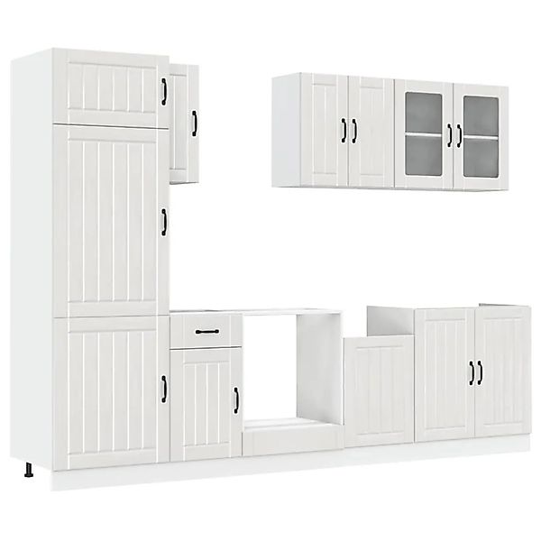 vidaXL 8 Tlg Küchenschrank-Set Lucca Hochglanz-Weiß Holzwerkstoff 3314803 günstig online kaufen