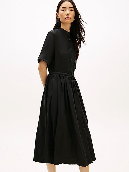 Tommy Hilfiger Sommerkleid ESS LINEN SHORT SLEEVE SHIRT DRESS in Midi-Länge günstig online kaufen