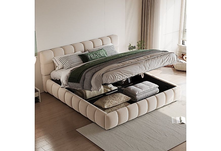 Flieks Polsterbett, Hydraulisches Doppelbett 140x190cm, geeignet für eingeb günstig online kaufen