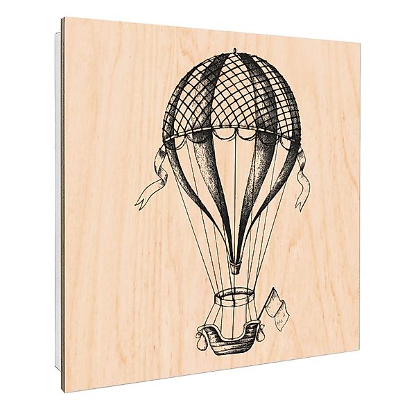 Banjado Großer Schlüsselbox Holz 30x30cm Weiß Scharnier Rechts 50 Haken Sch günstig online kaufen