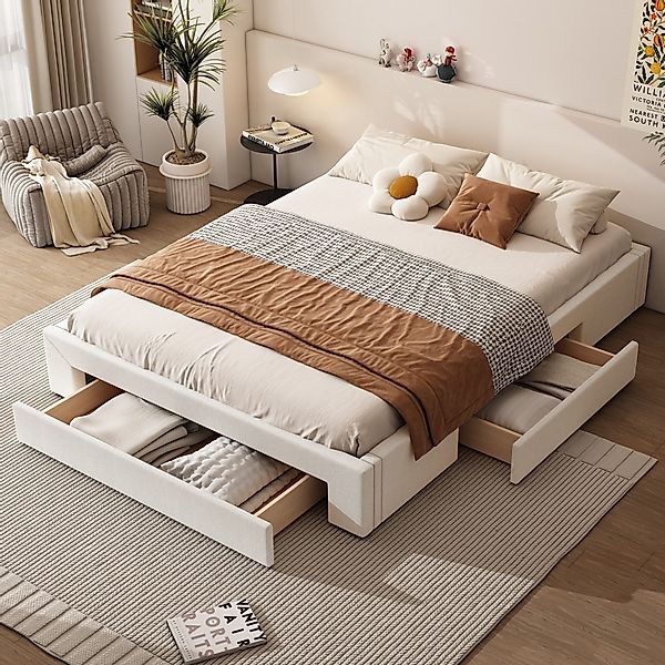 TavilaEcon Palettenbett Flachbett Doppelbett Jugendbett mit günstig online kaufen