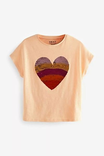 Next T-Shirt T-Shirt mit Paillettenherz (1-tlg) günstig online kaufen