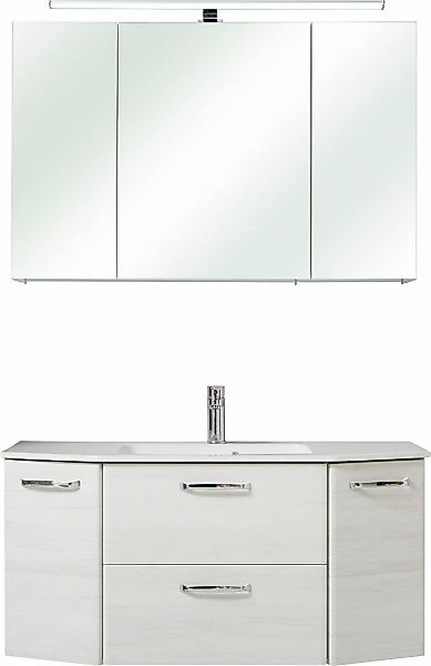 Saphir Badmöbel-Set "Quickset 2-teilig, Keramik-Waschtisch mit LED-Spiegels günstig online kaufen