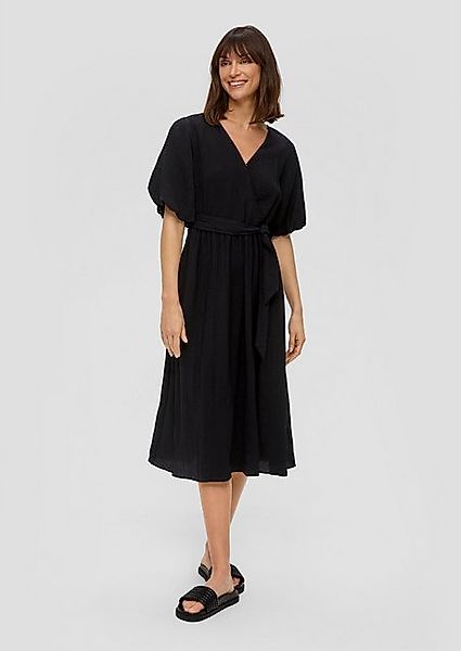 s.Oliver Maxikleid Wickelkleid aus Viskosemix günstig online kaufen