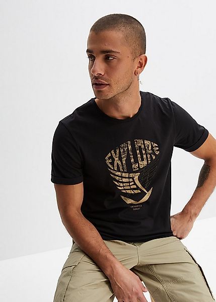 bonprix T-Shirt Regular Fit Passform, Kurzarm, reine Baumwolle günstig online kaufen