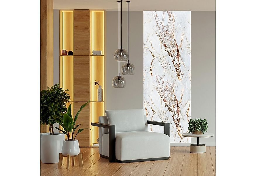 queence Vinyltapete Marmor-Weiß, glatt, Steinoptik, 90x250cm, selbstklebend günstig online kaufen