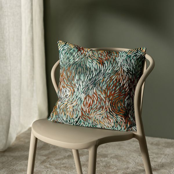 Kissenhülle Mia, grün- orange, 43 x 43 cm, Intenso Premium (144-31) günstig online kaufen