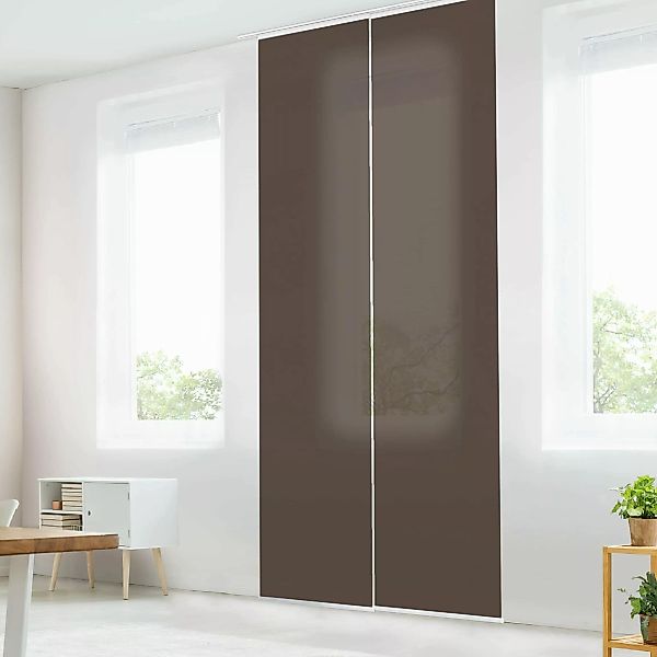 Bilderdepot24 Schiebegardine modern Flächenvorhang blickdicht Cacao, günstig online kaufen