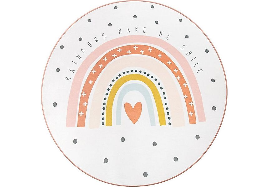 Paco Home Kinderteppich Chicos 552, rund, Höhe: 2 mm, Flachgewebe, Kinder D günstig online kaufen