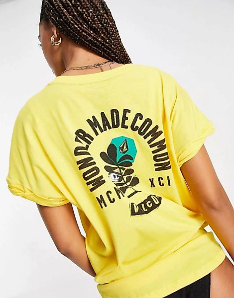 Volcom – Frontye – Oversize-T-Shirt in Gelb günstig online kaufen