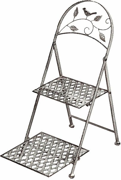 Ambiente Haus Pflanzentreppe "Blumtreppe in grau (H) 53cm", (1 St.) günstig online kaufen